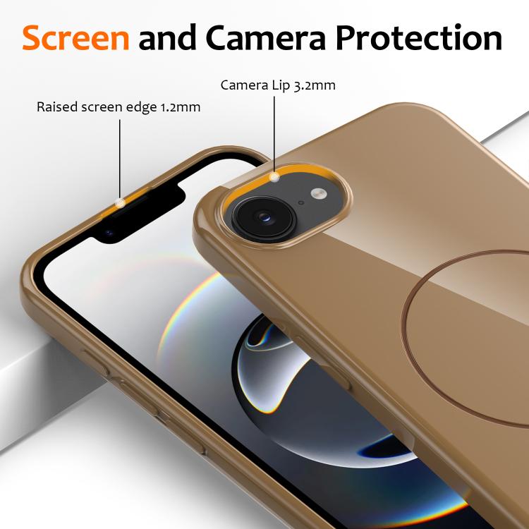 For iPhone 17e / 16e Glossy TPU Shockproof MagSafe Phone Case with Lanyard