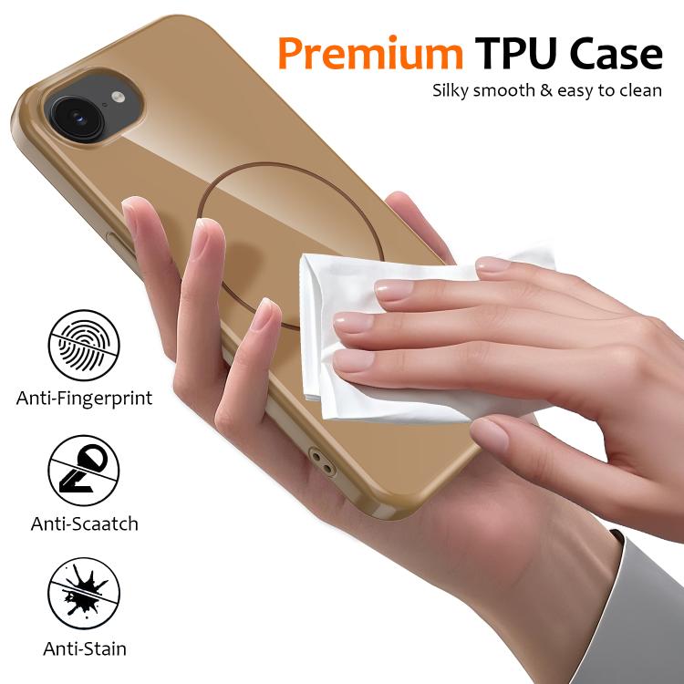For iPhone 17e / 16e Glossy TPU Shockproof MagSafe Phone Case with Lanyard