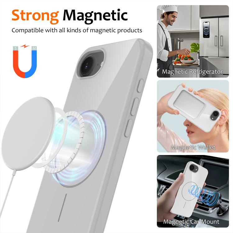 For iPhone 17e / 16e Glossy TPU Shockproof MagSafe Phone Case with Lanyard