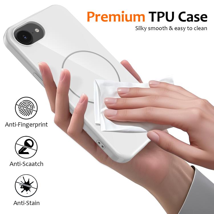 For iPhone 17e / 16e Glossy TPU Shockproof MagSafe Phone Case with Lanyard