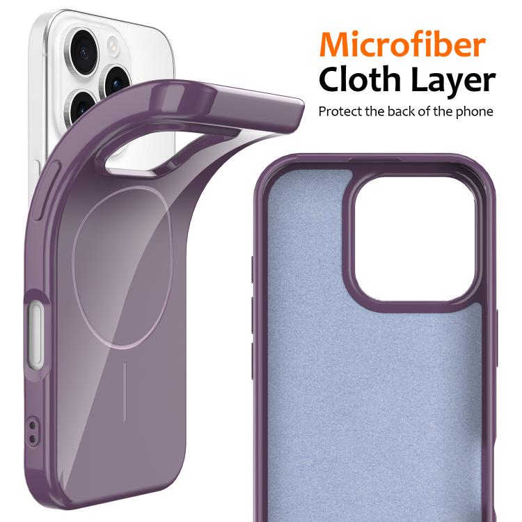 For iPhone 16 Pro Max Glossy TPU Shockproof MagSafe Phone Case with Lanyard