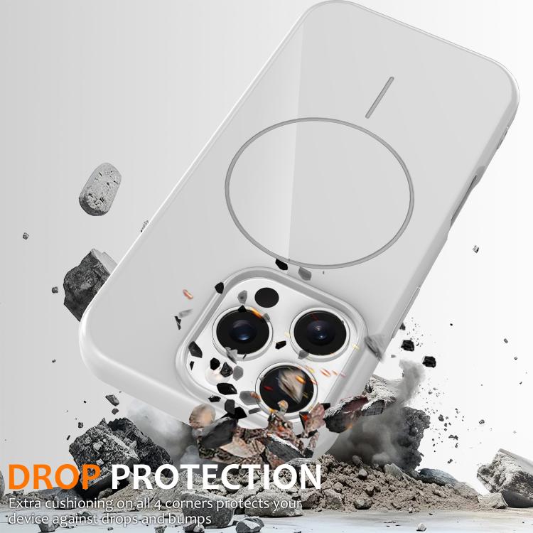 For iPhone 16 Pro Max Glossy TPU Shockproof MagSafe Phone Case with Lanyard