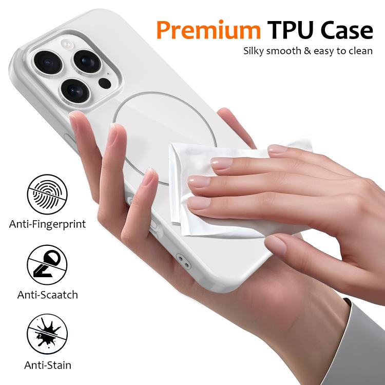 For iPhone 16 Pro Max Glossy TPU Shockproof MagSafe Phone Case with Lanyard