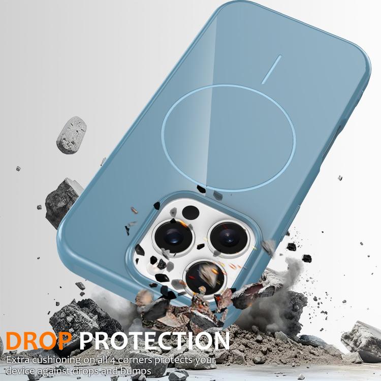 For iPhone 16 Pro Glossy TPU Shockproof MagSafe Phone Case with Lanyard