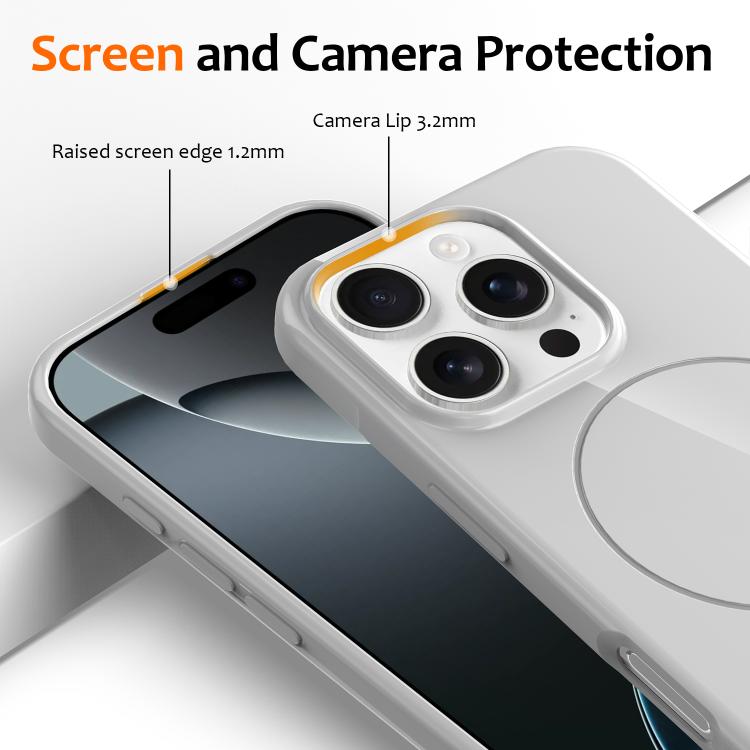 For iPhone 16 Pro Glossy TPU Shockproof MagSafe Phone Case with Lanyard