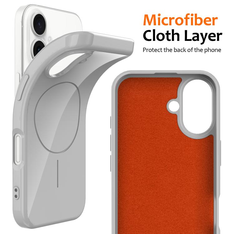 For iPhone 16 Plus Glossy TPU Shockproof MagSafe Phone Case with Lanyard