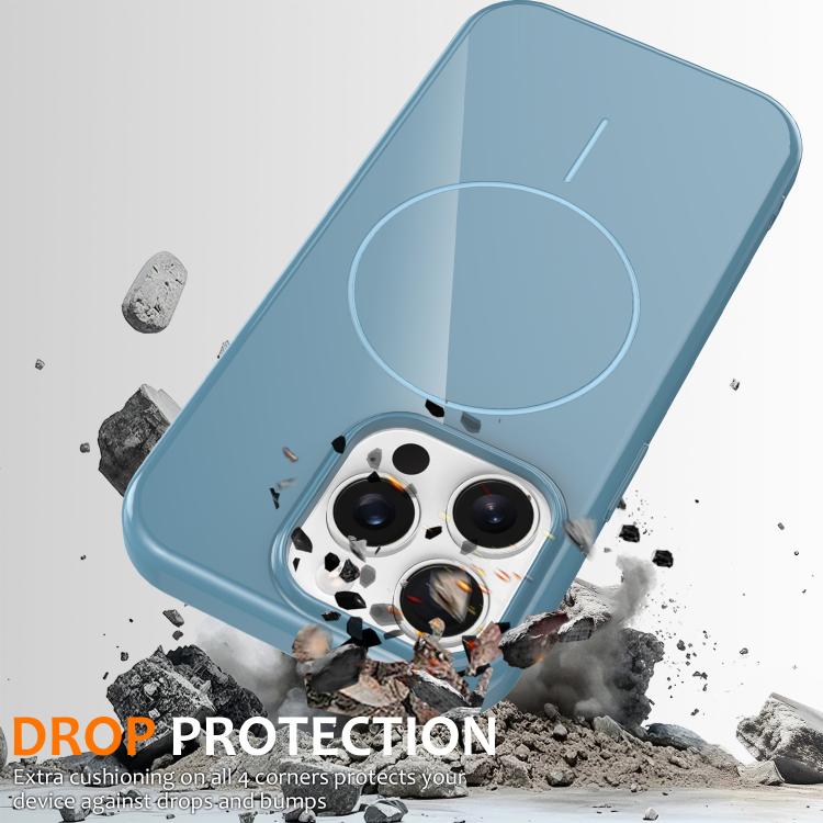 For iPhone 14 Pro Max Glossy TPU Shockproof MagSafe Phone Case with Lanyard