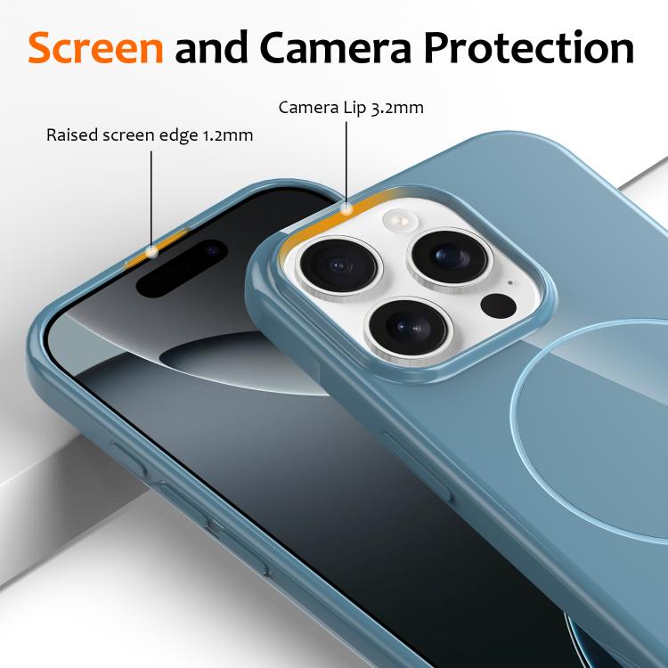 For iPhone 13 Pro Max Glossy TPU Shockproof MagSafe Phone Case with Lanyard