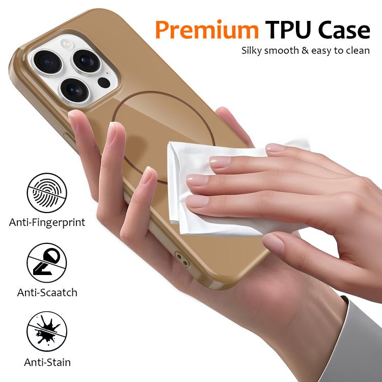 For iPhone 13 Pro Glossy TPU Shockproof MagSafe Phone Case with Lanyard