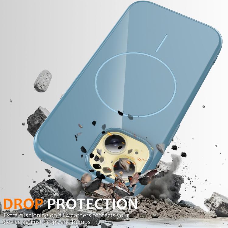 For iPhone 13 Glossy TPU Shockproof MagSafe Phone Case with Lanyard