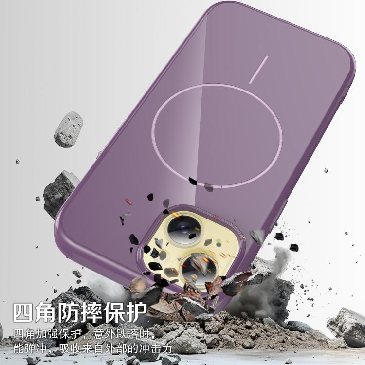 For iPhone 13 Glossy TPU Shockproof MagSafe Phone Case with Lanyard