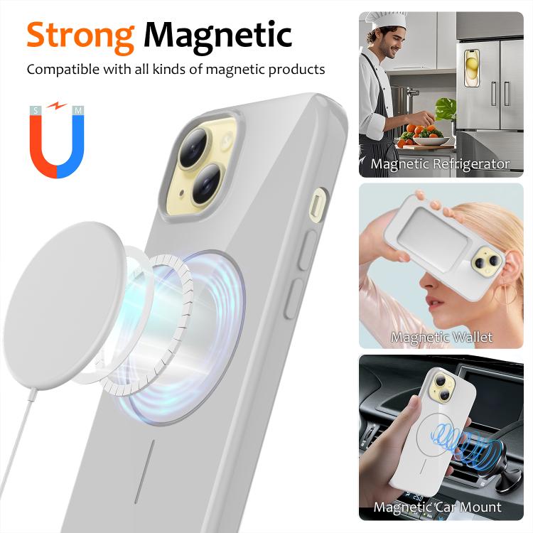 For iPhone 13 Glossy TPU Shockproof MagSafe Phone Case with Lanyard