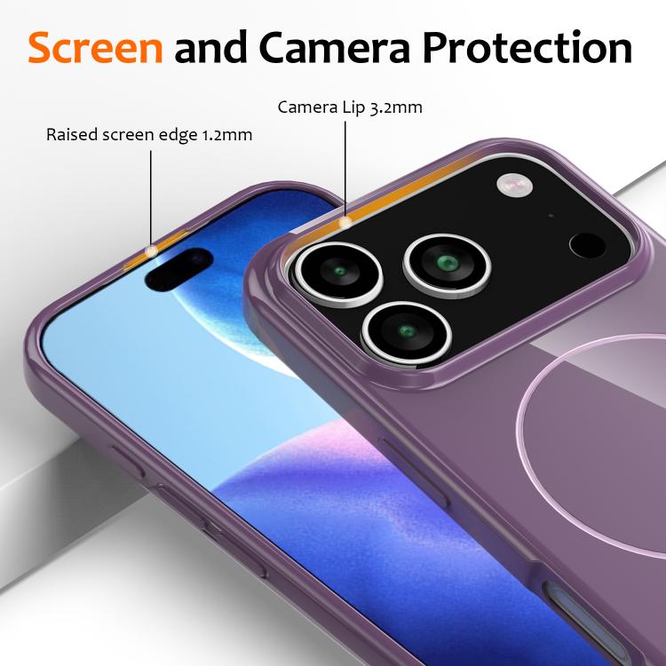 For iPhone 17 Pro Max Glossy TPU Shockproof MagSafe Phone Case with Lanyard