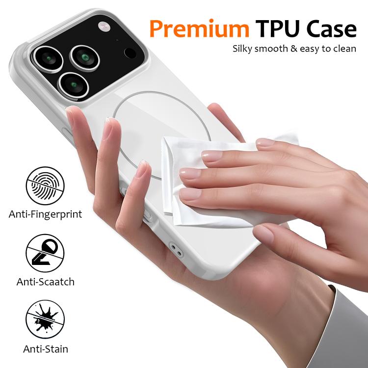 For iPhone 17 Pro Max Glossy TPU Shockproof MagSafe Phone Case with Lanyard