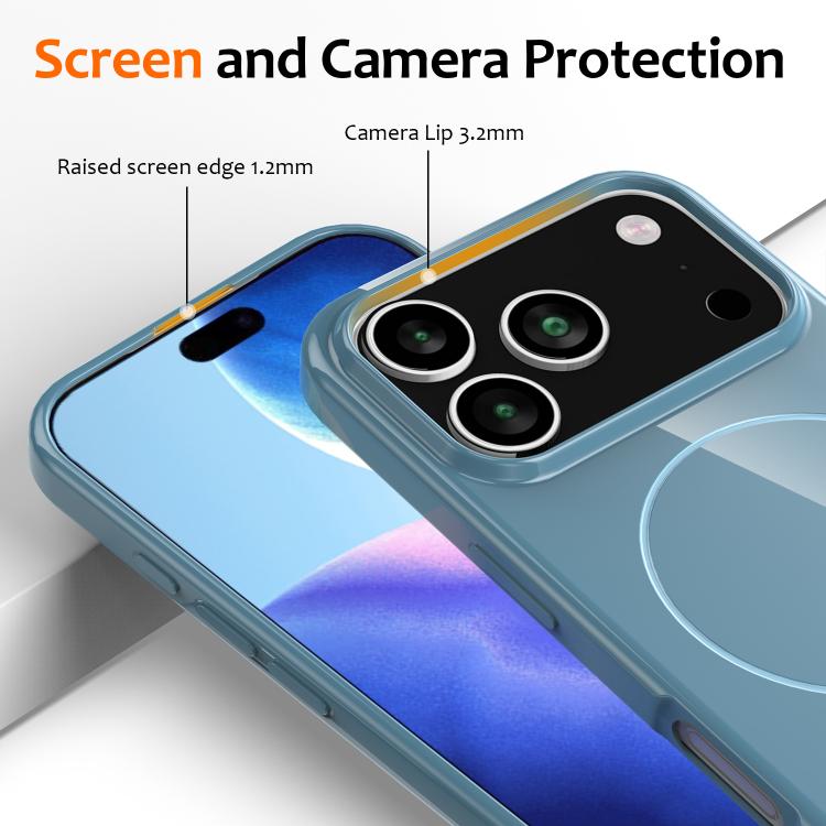 For iPhone 17 Pro Glossy TPU Shockproof MagSafe Phone Case with Lanyard