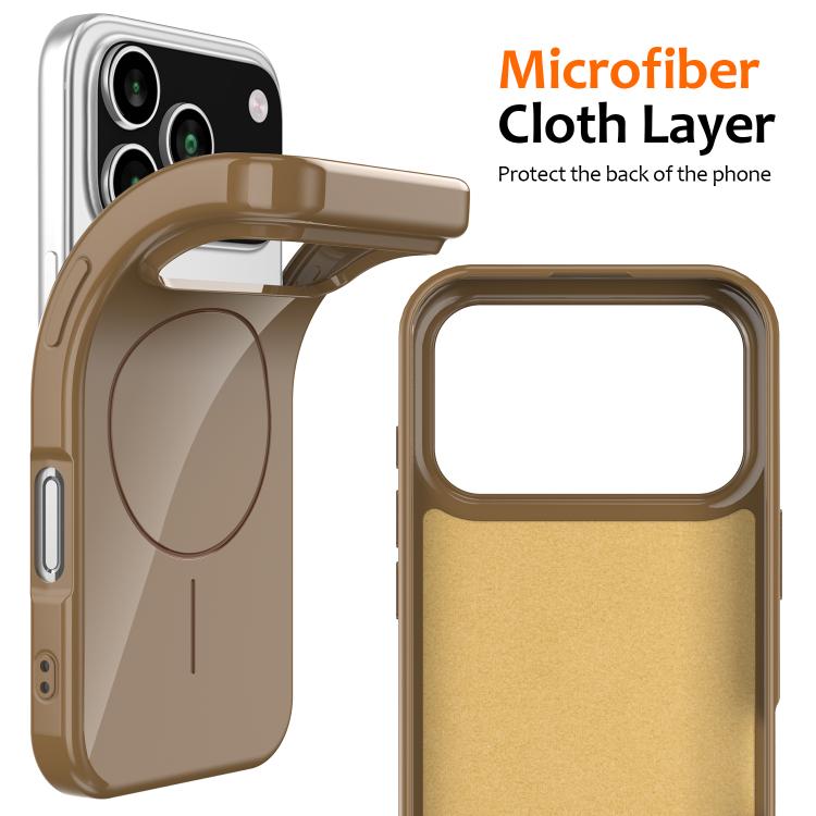 For iPhone 17 Pro Glossy TPU Shockproof MagSafe Phone Case with Lanyard