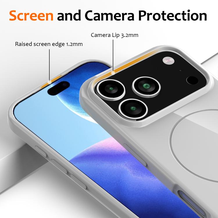 For iPhone 17 Pro Glossy TPU Shockproof MagSafe Phone Case with Lanyard