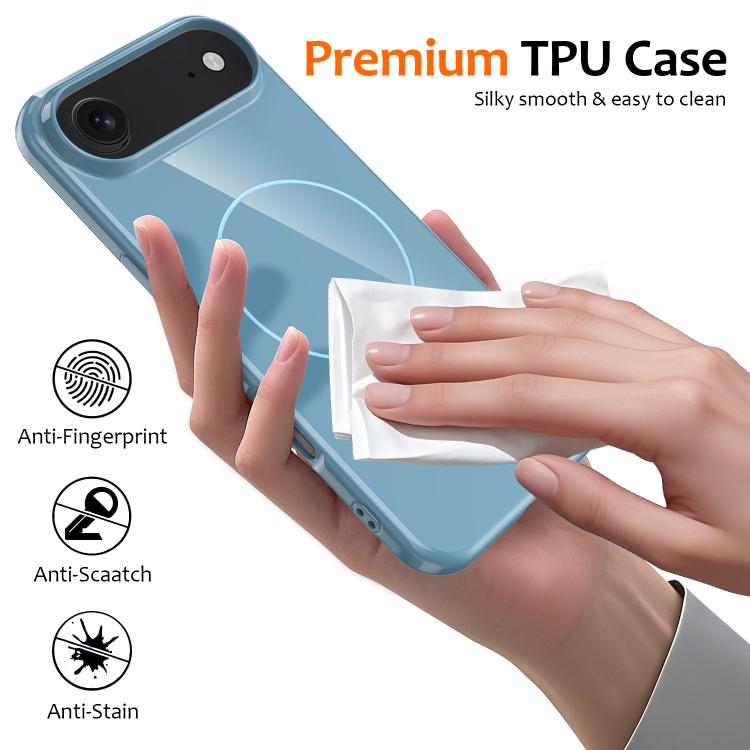 For iPhone Air Glossy TPU Shockproof MagSafe Phone Case with Lanyard