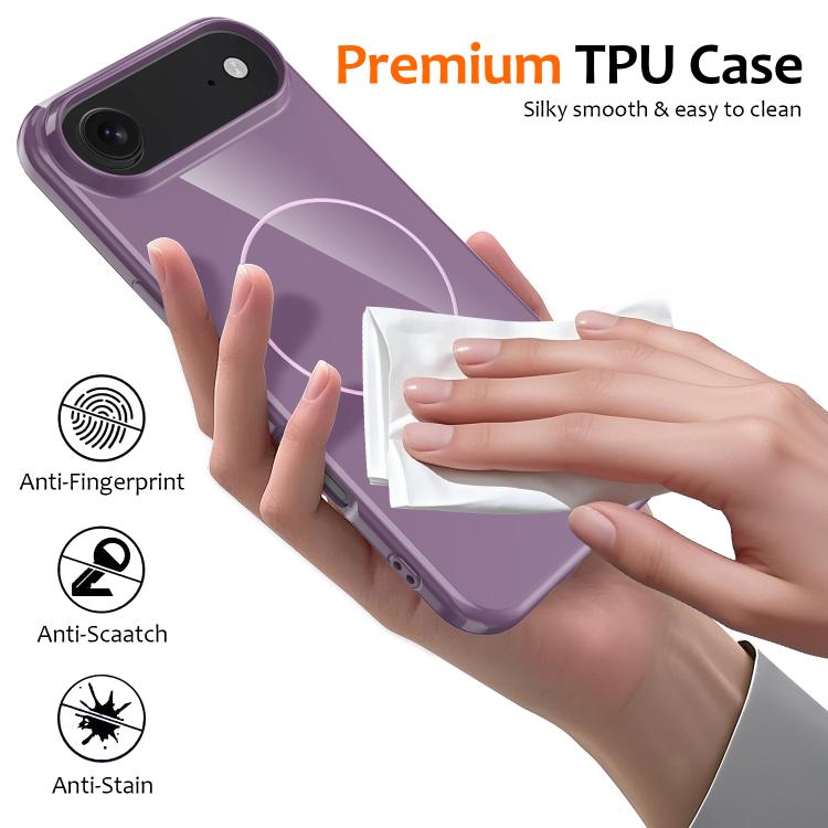 For iPhone Air Glossy TPU Shockproof MagSafe Phone Case with Lanyard