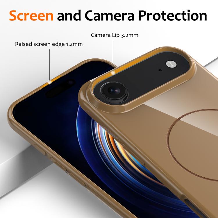For iPhone Air Glossy TPU Shockproof MagSafe Phone Case with Lanyard