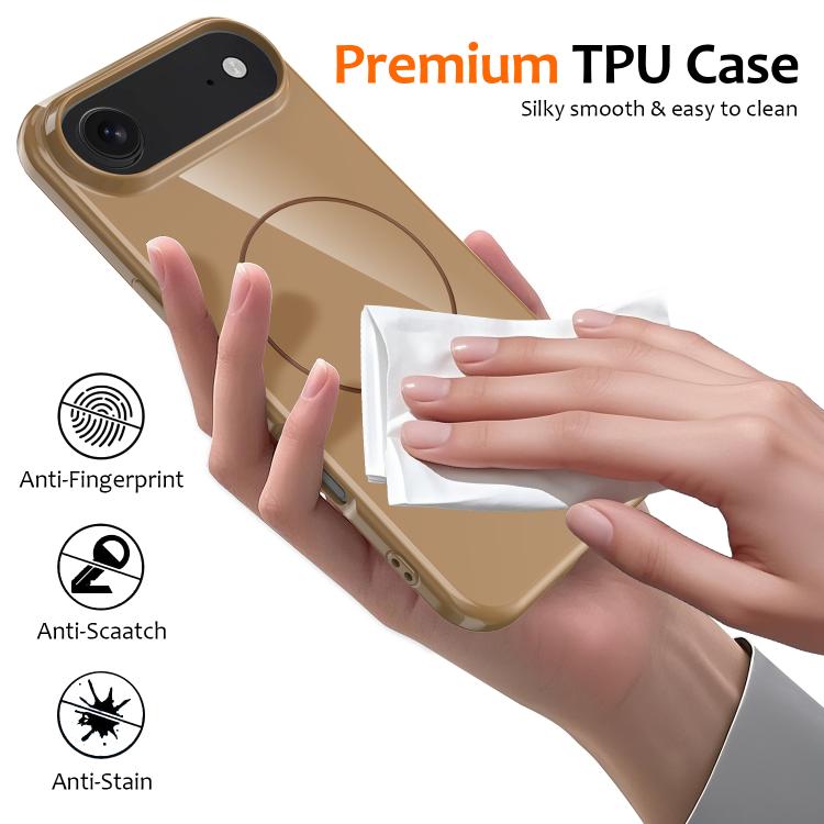 For iPhone Air Glossy TPU Shockproof MagSafe Phone Case with Lanyard