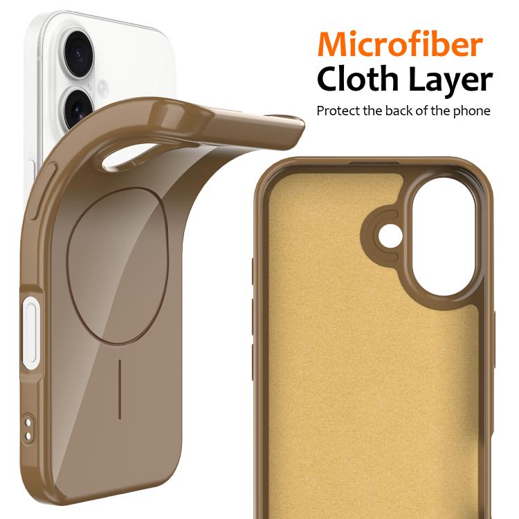 For iPhone 17 Glossy TPU Shockproof MagSafe Phone Case with Lanyard