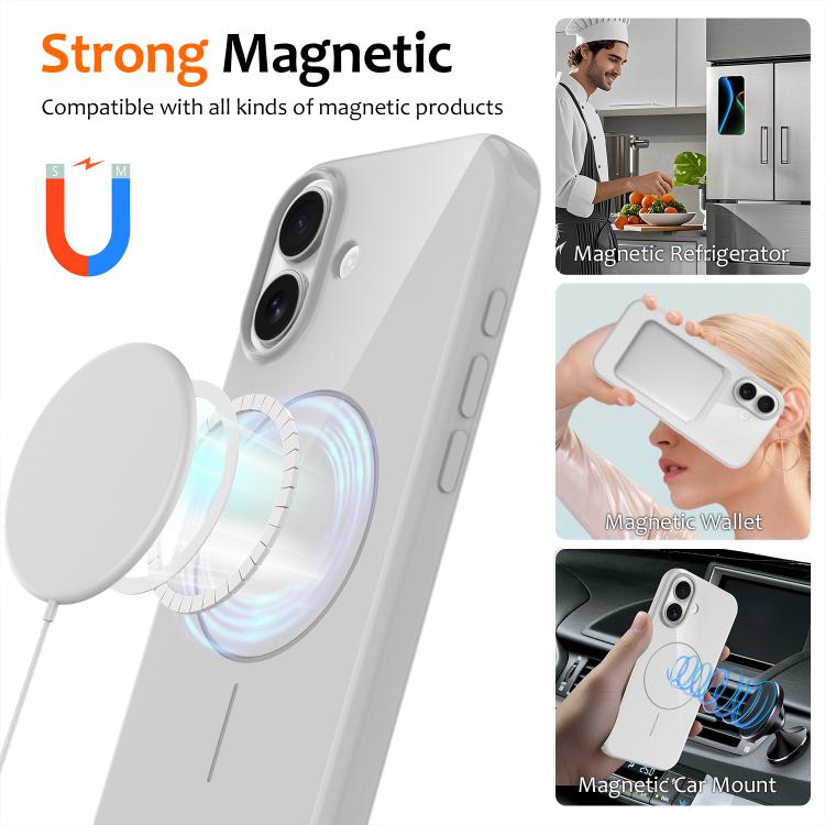 For iPhone 17 Glossy TPU Shockproof MagSafe Phone Case with Lanyard