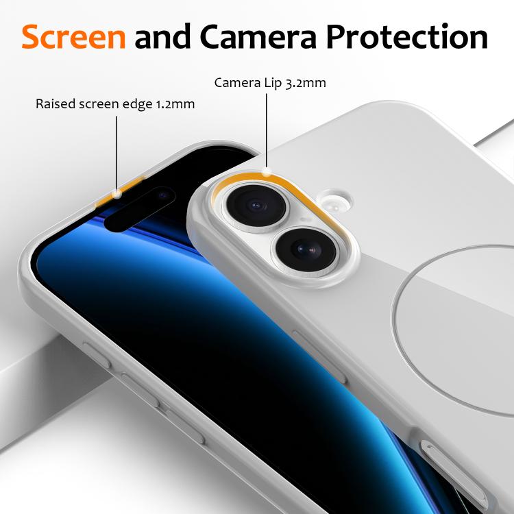 For iPhone 17 Glossy TPU Shockproof MagSafe Phone Case with Lanyard