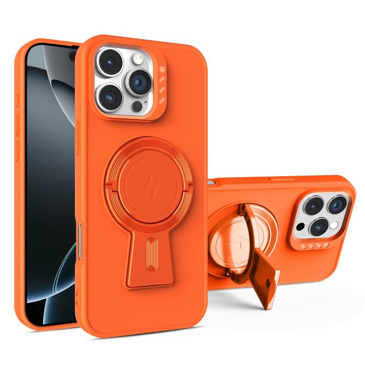 For iPhone 16 Pro Y-shape Holder MagSafe Rugged Shockproof Phone Case