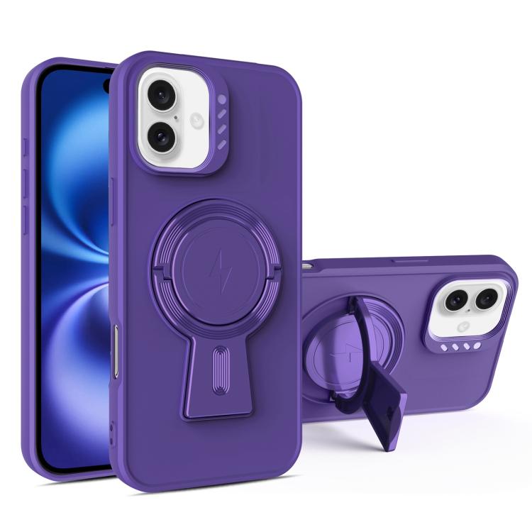 For iPhone 16 Y-shape Holder MagSafe Rugged Shockproof Phone Case