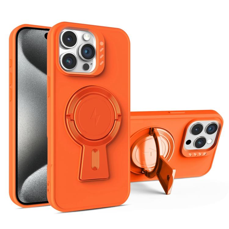 For iPhone 15 Pro Max Y-shape Holder MagSafe Rugged Shockproof Phone Case