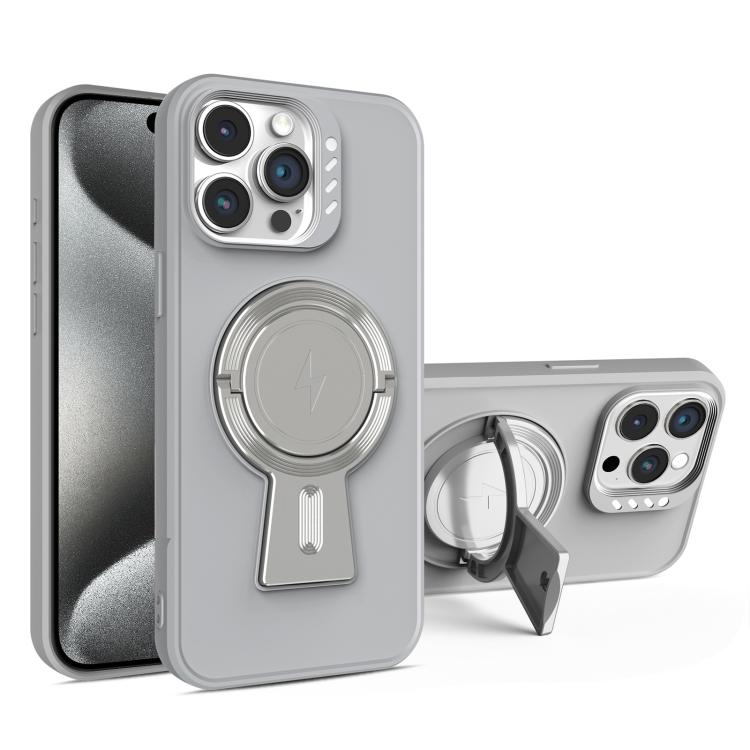 For iPhone 15 Pro Max Y-shape Holder MagSafe Rugged Shockproof Phone Case
