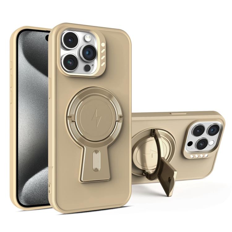 For iPhone 15 Pro Max Y-shape Holder MagSafe Rugged Shockproof Phone Case