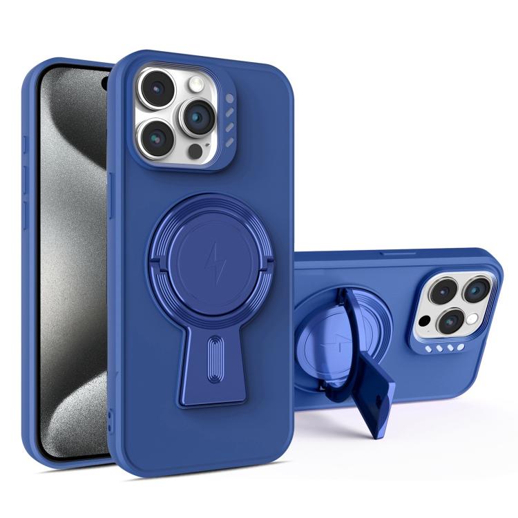 For iPhone 15 Pro Y-shape Holder MagSafe Rugged Shockproof Phone Case