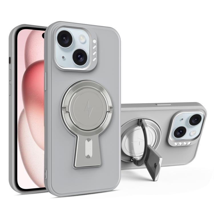 For iPhone 15 Y-shape Holder MagSafe Rugged Shockproof Phone Case