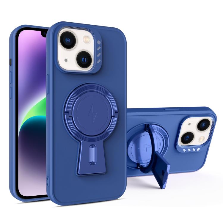 For iPhone 14 Plus Y-shape Holder MagSafe Rugged Shockproof Phone Case