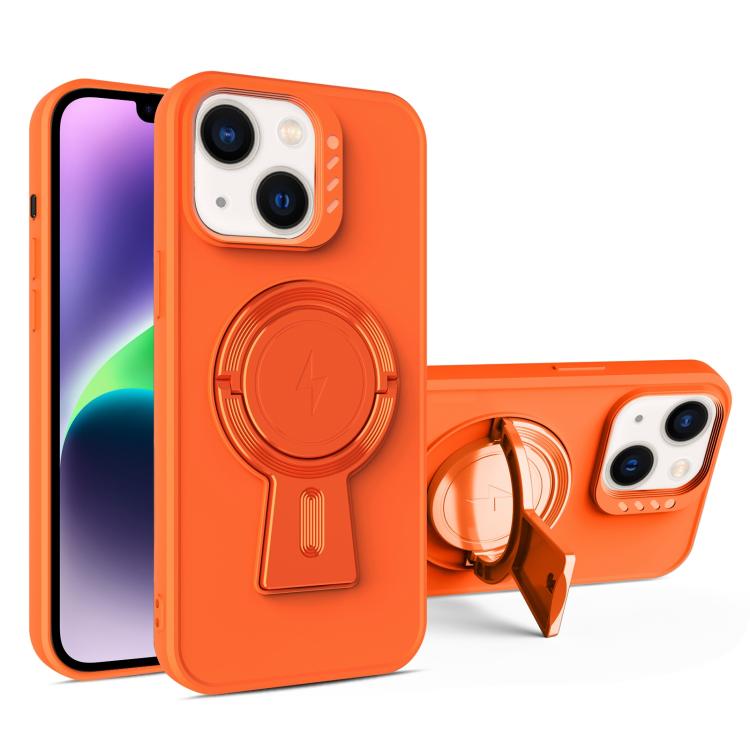 For iPhone 14 Plus Y-shape Holder MagSafe Rugged Shockproof Phone Case