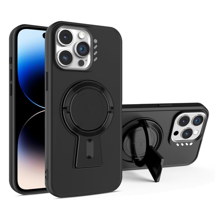 For iPhone 14 Pro Y-shape Holder MagSafe Rugged Shockproof Phone Case