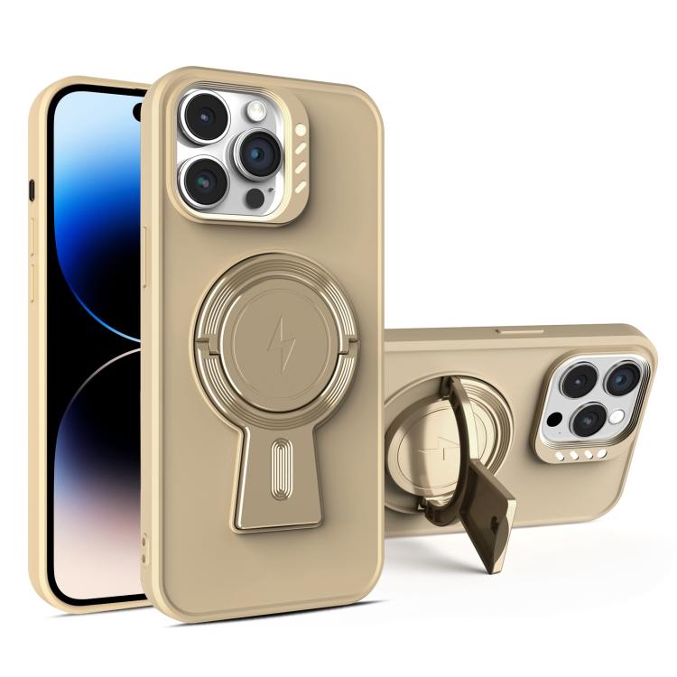 For iPhone 14 Pro Y-shape Holder MagSafe Rugged Shockproof Phone Case
