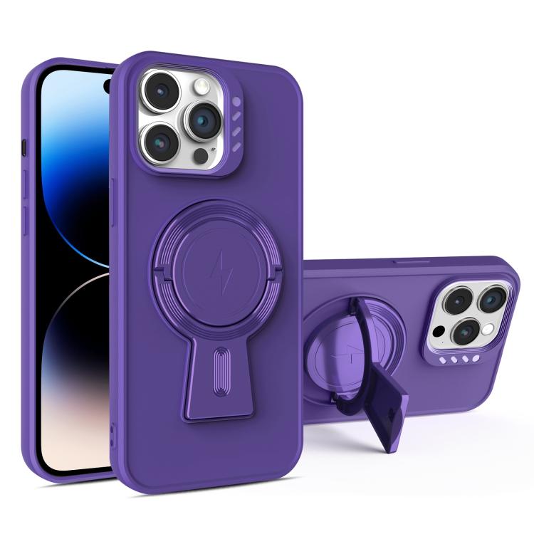 For iPhone 14 Pro Max Y-shape Holder MagSafe Rugged Shockproof Phone Case
