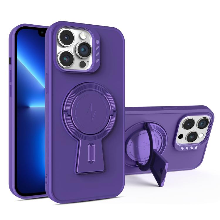 For iPhone 13 Pro Y-shape Holder MagSafe Rugged Shockproof Phone Case