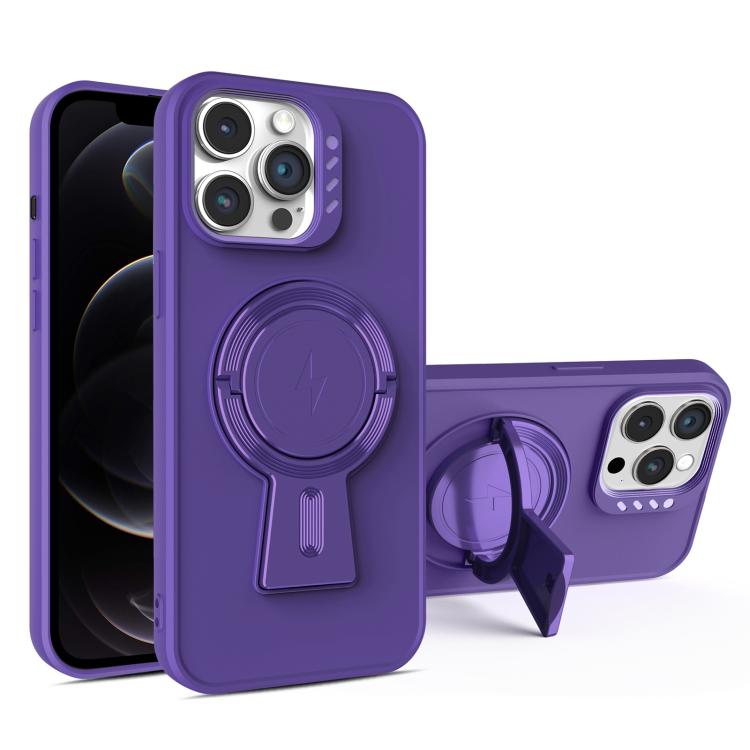For iPhone 12 Pro Y-shape Holder MagSafe Rugged Shockproof Phone Case