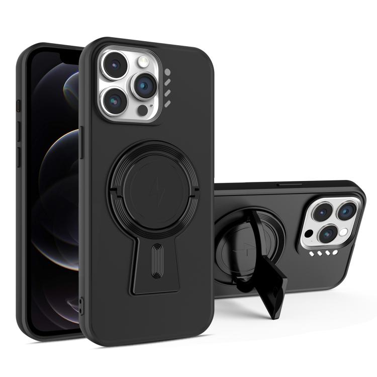 For iPhone 12 Pro Y-shape Holder MagSafe Rugged Shockproof Phone Case