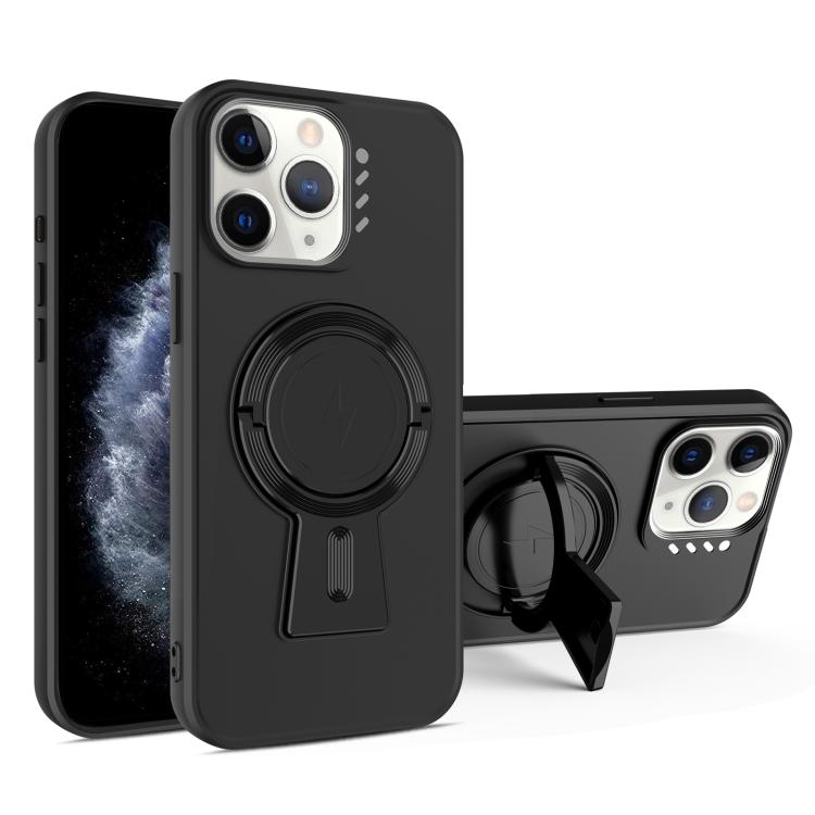 For iPhone 11 Pro Max Y-shape Holder MagSafe Rugged Shockproof Phone Case