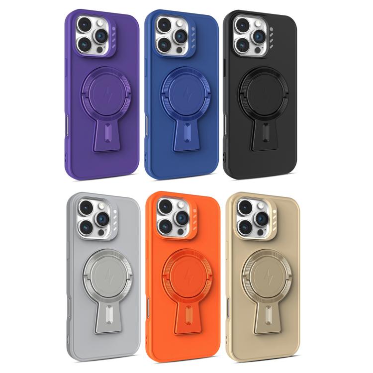 For iPhone 16 Pro Max Y-shape Holder MagSafe Rugged Shockproof Phone Case