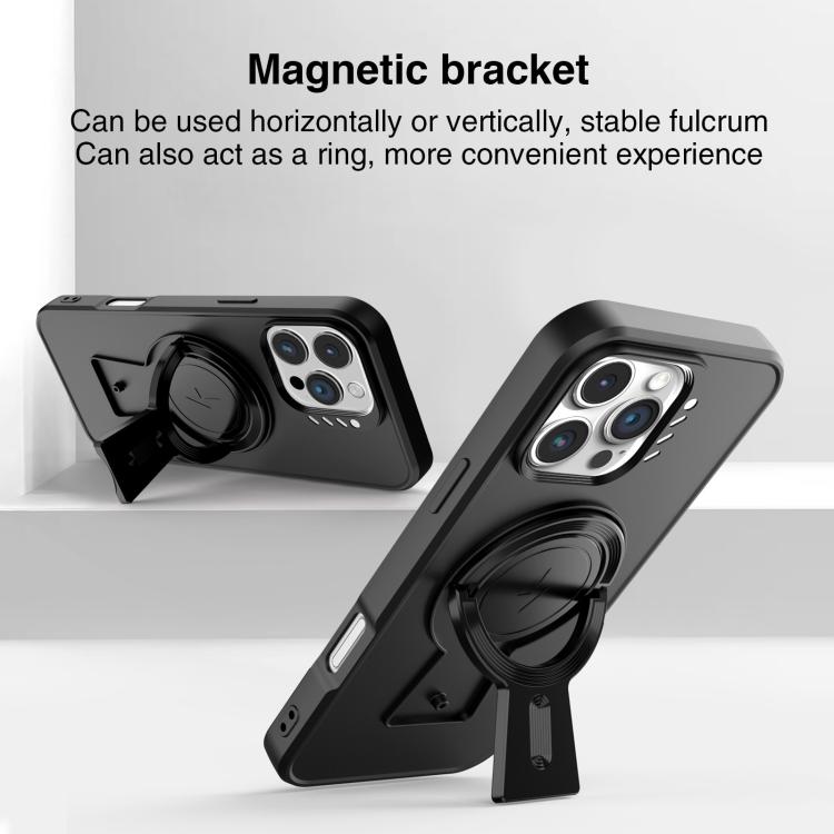 For iPhone 11 Pro Max Y-shape Holder MagSafe Rugged Shockproof Phone Case