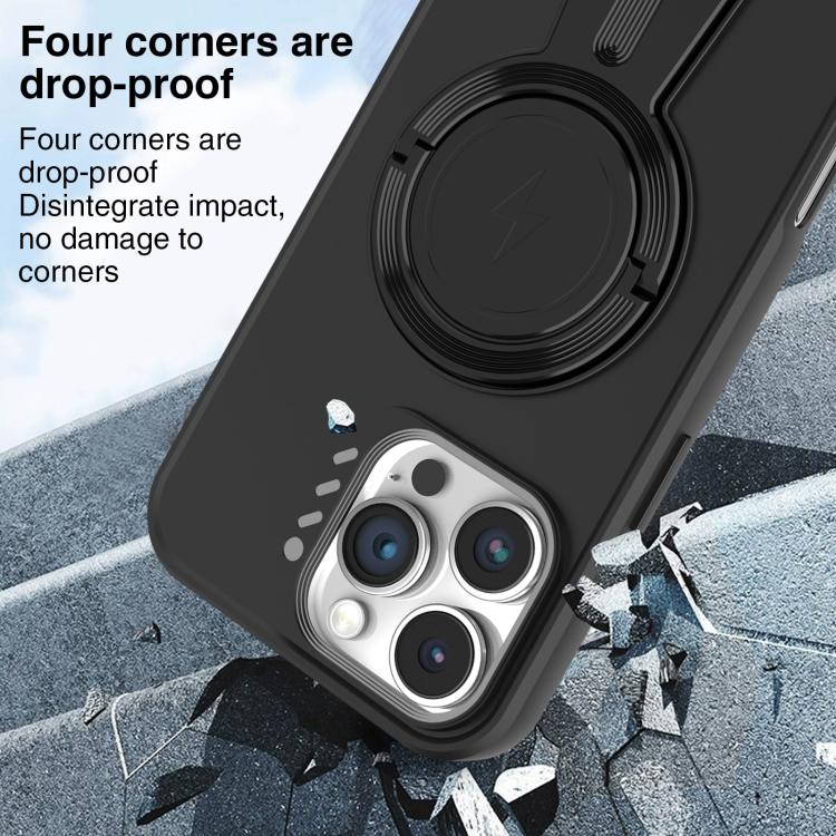 For iPhone 15 Y-shape Holder MagSafe Rugged Shockproof Phone Case