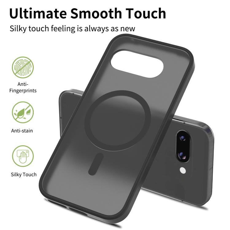 For Google Pixel 9a Skin Feel TPU Hybrid PC MagSafe Phone Case