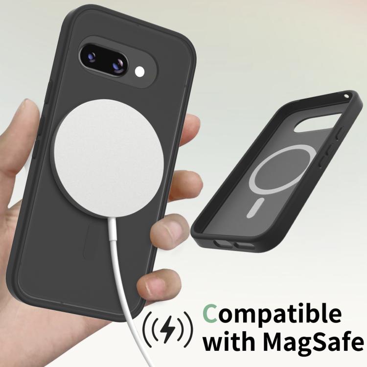 For Google Pixel 9a Skin Feel TPU Hybrid PC MagSafe Phone Case