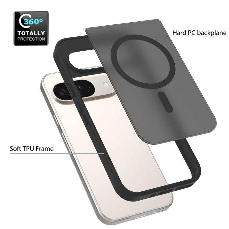 For Google Pixel 9 / 9 Pro Skin Feel TPU Hybrid PC MagSafe Phone Case